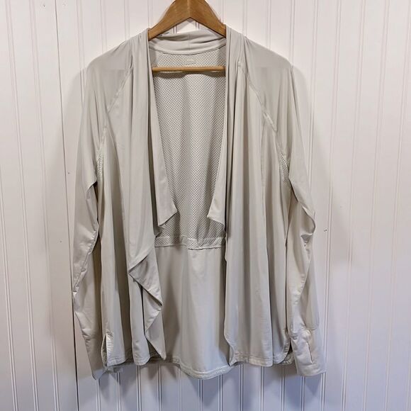 Zuda long sleeve drape front cardigan - Picture 1 of 7